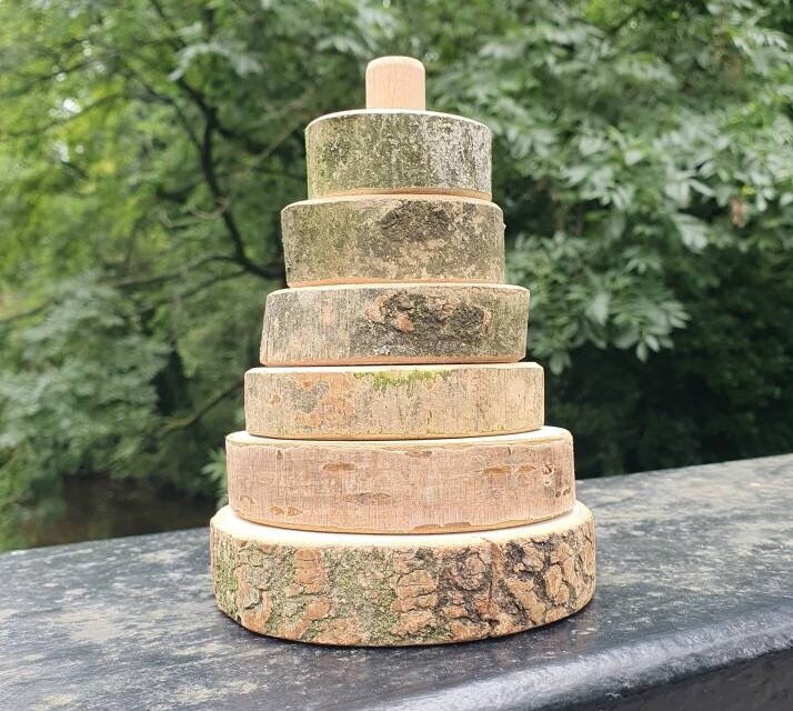 Natural Log Slice Stacker Toy