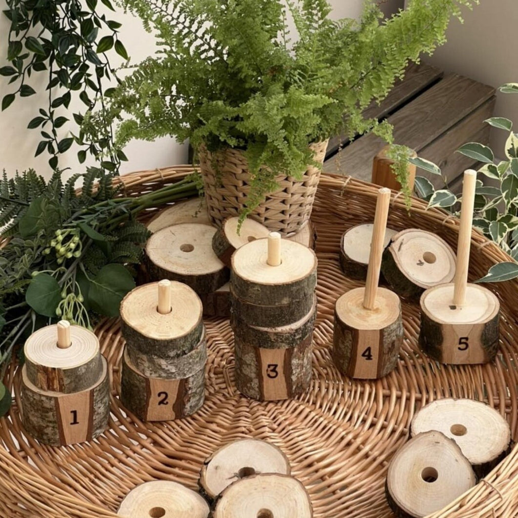 Rustic Log Slice Stacker