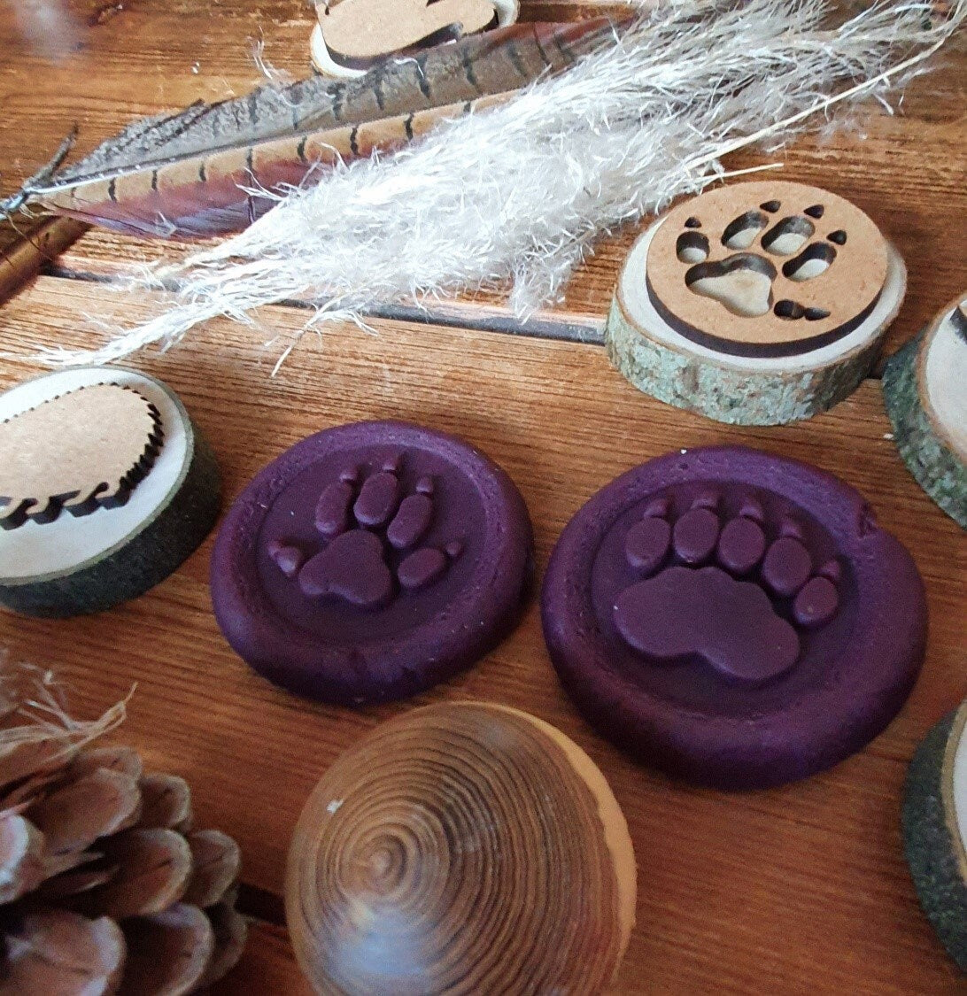 Woodland Animals & Footprints Playdough Stamps - Set of 10
