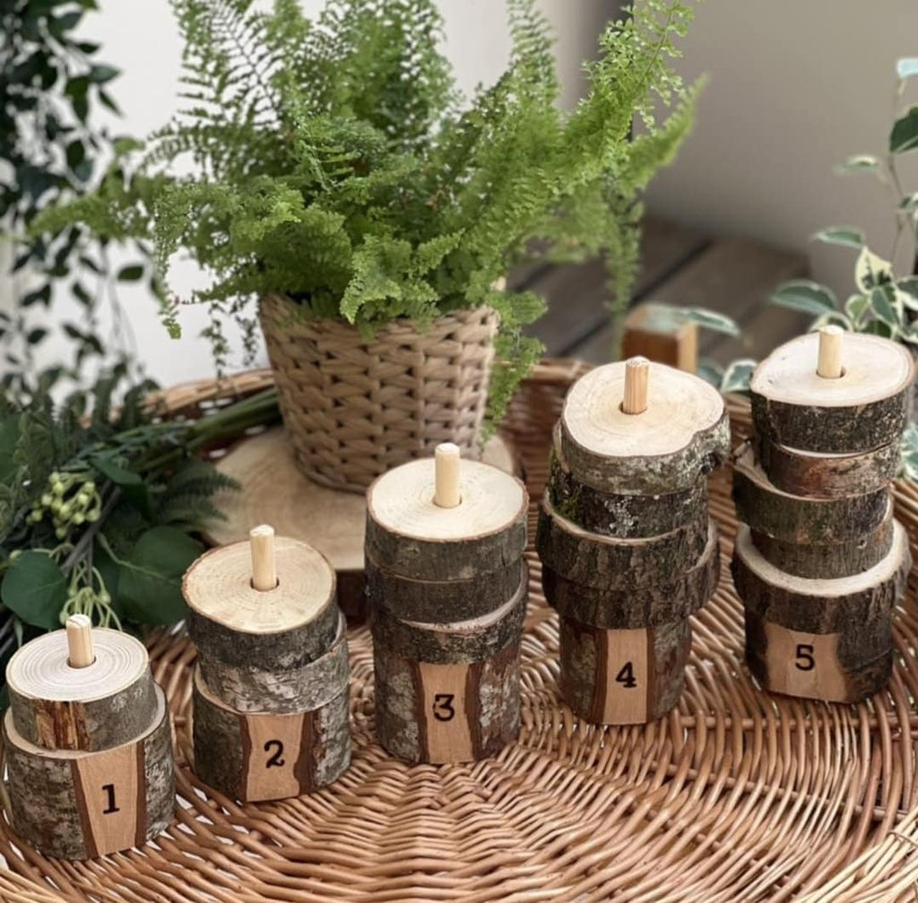 Rustic Log Slice Stacker