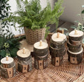 Rustic Log Slice Stacker
