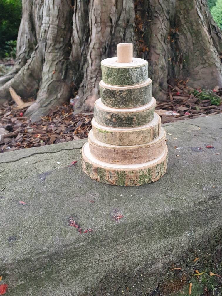 Natural Log Slice Stacker Toy