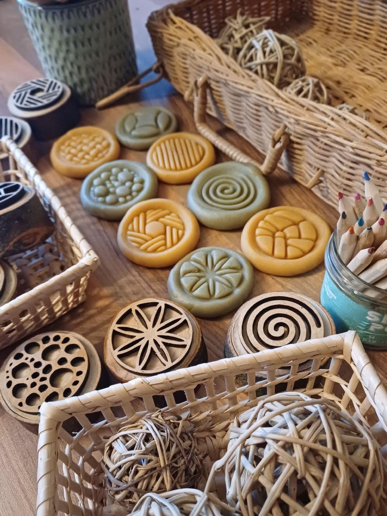 Abstract Shape Pre-Writing Playdough Log Slices - Set of 5