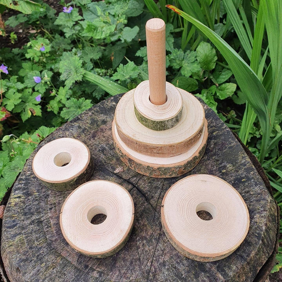 Natural Log Slice Stacker Toy