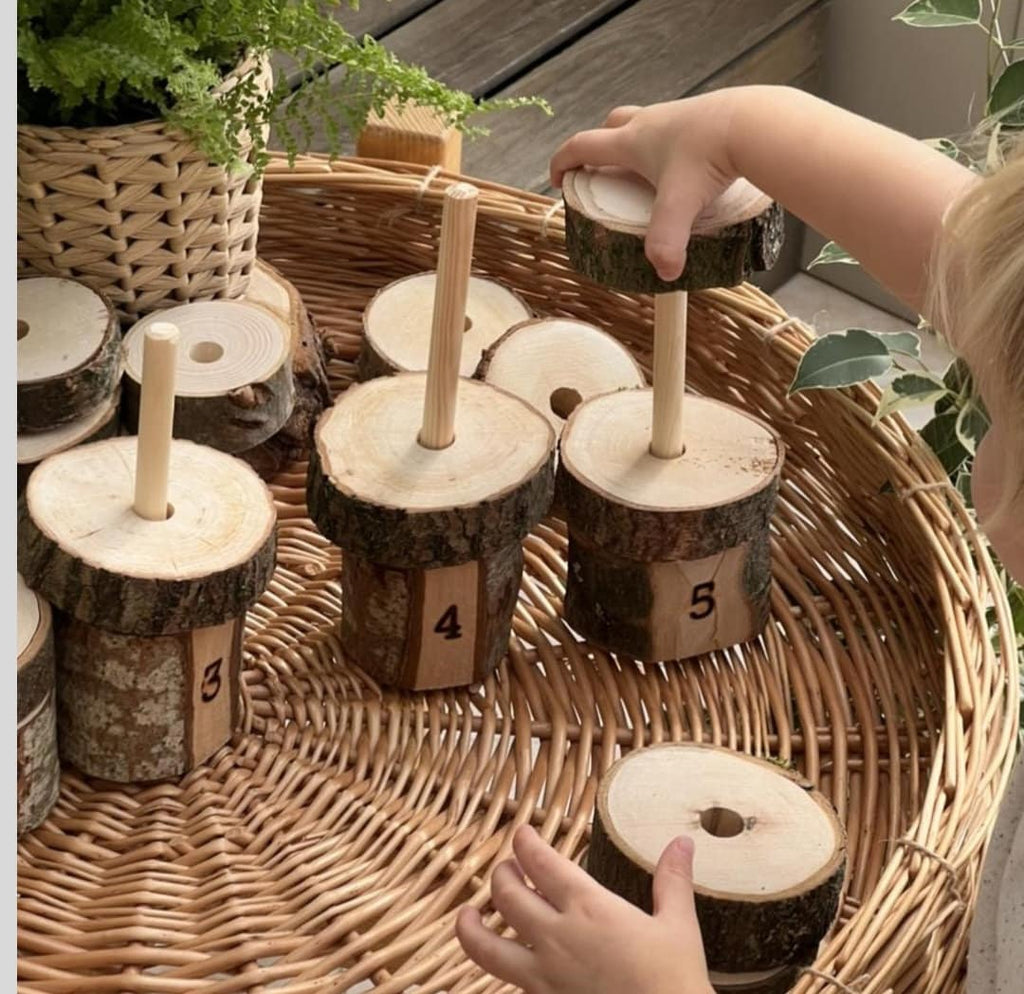 Rustic Log Slice Stacker