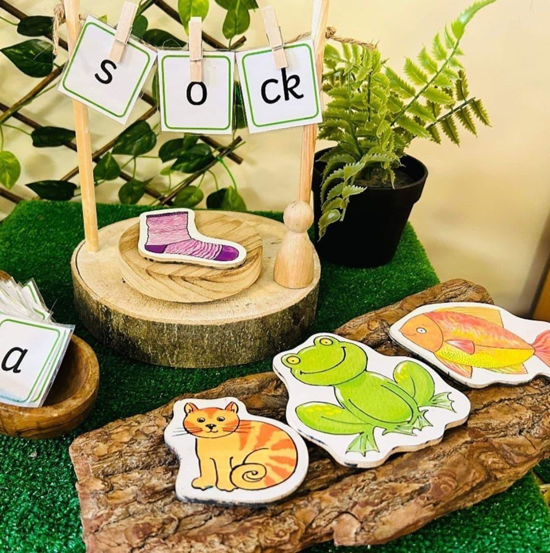 Natural Log Slice Washing Line – Mrs K's Tree House