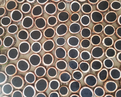 Chalkboard Painted Log Slices