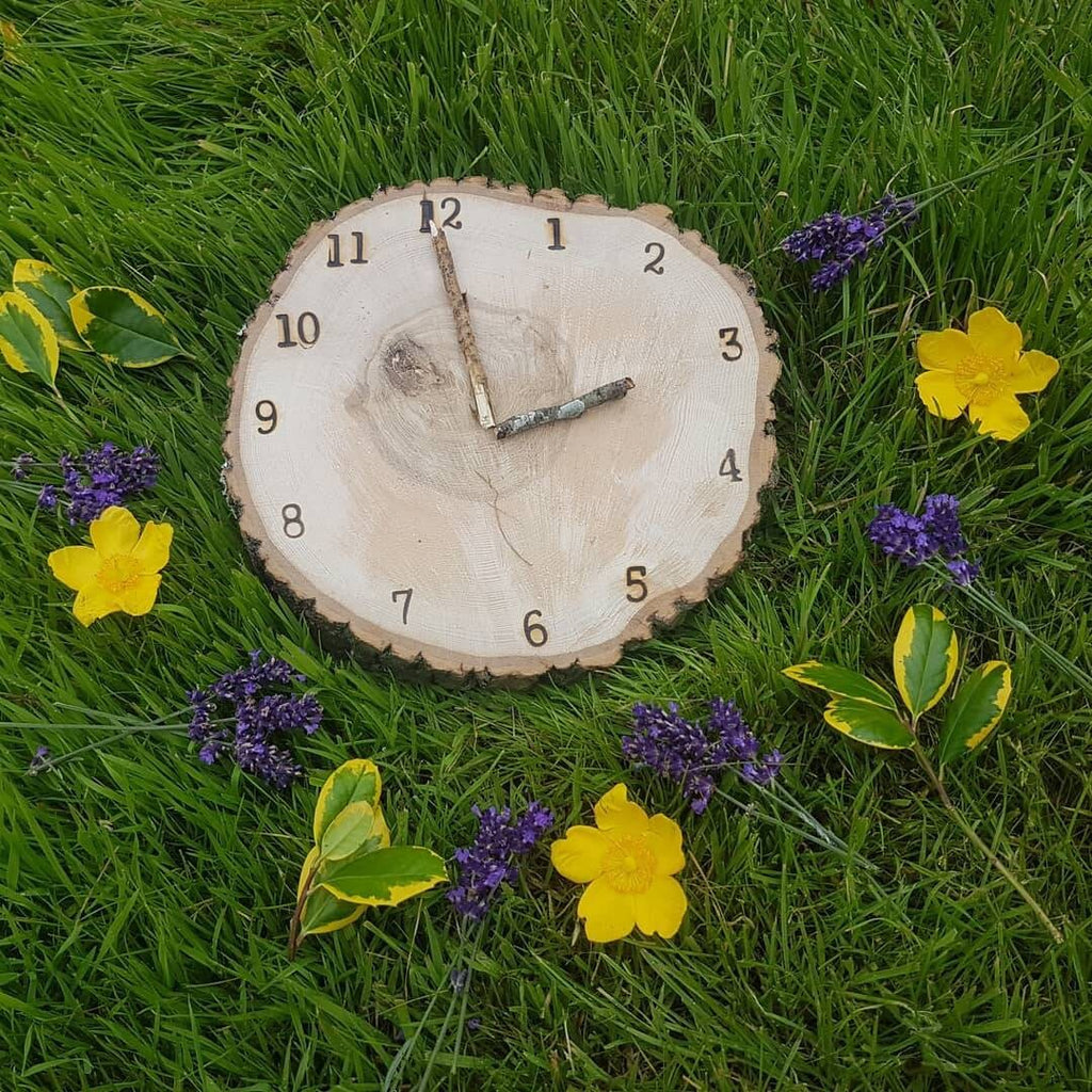 Log Slice Nature 'Clock'