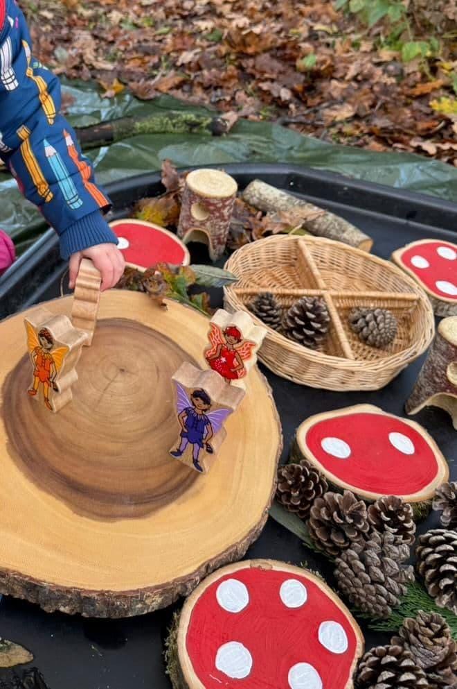 Toadstool Subitising Log Slices – Set of 5
