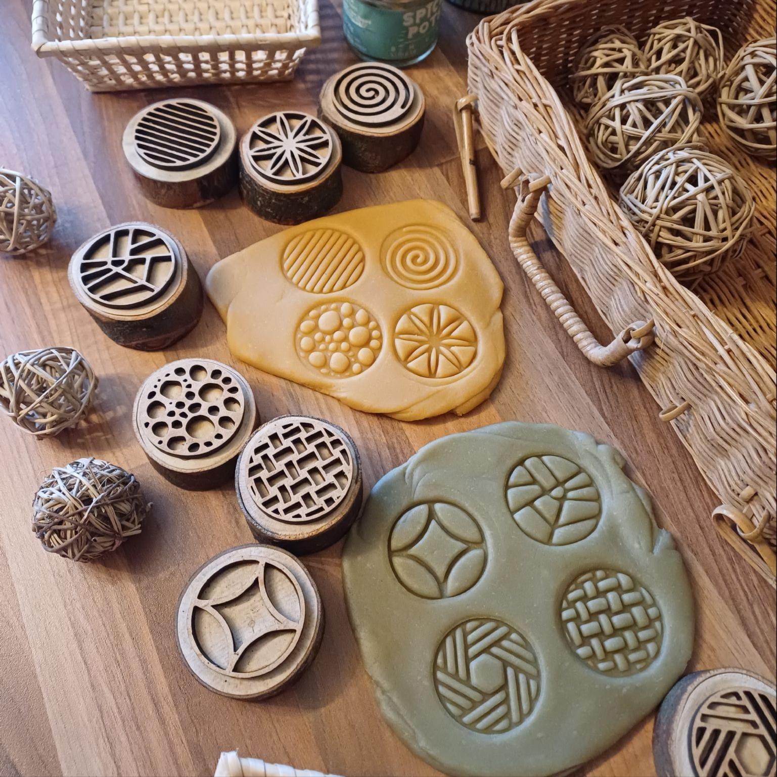 Abstract Shape Pre-Writing Playdough Log Slices - Set of 5