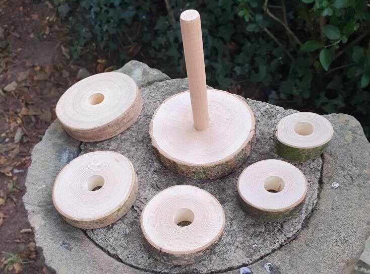 Natural Log Slice Stacker Toy