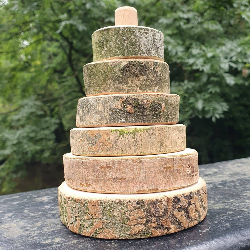 Natural Log Slice Stacker Toy