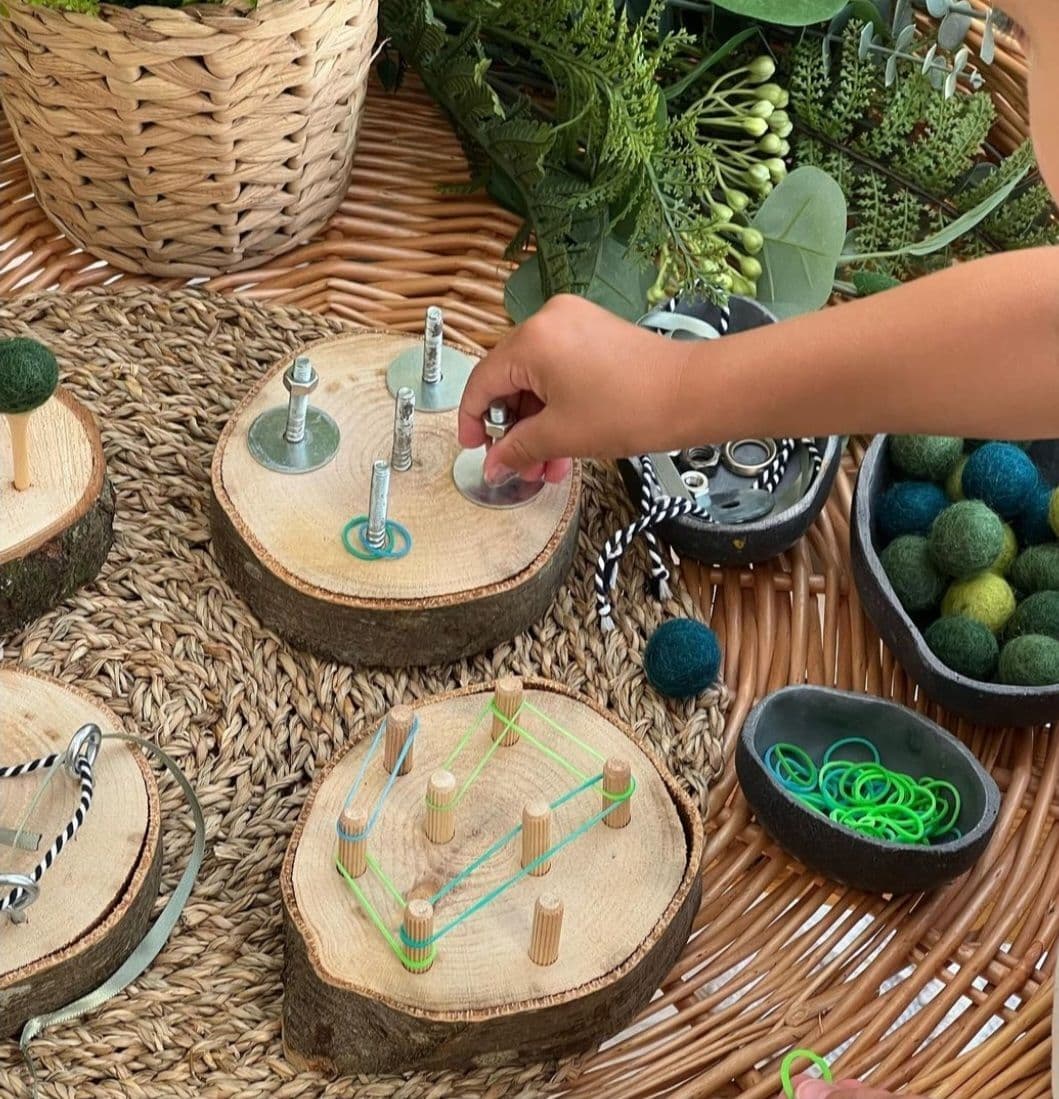 DIY Mini Log Slice Geo Boards