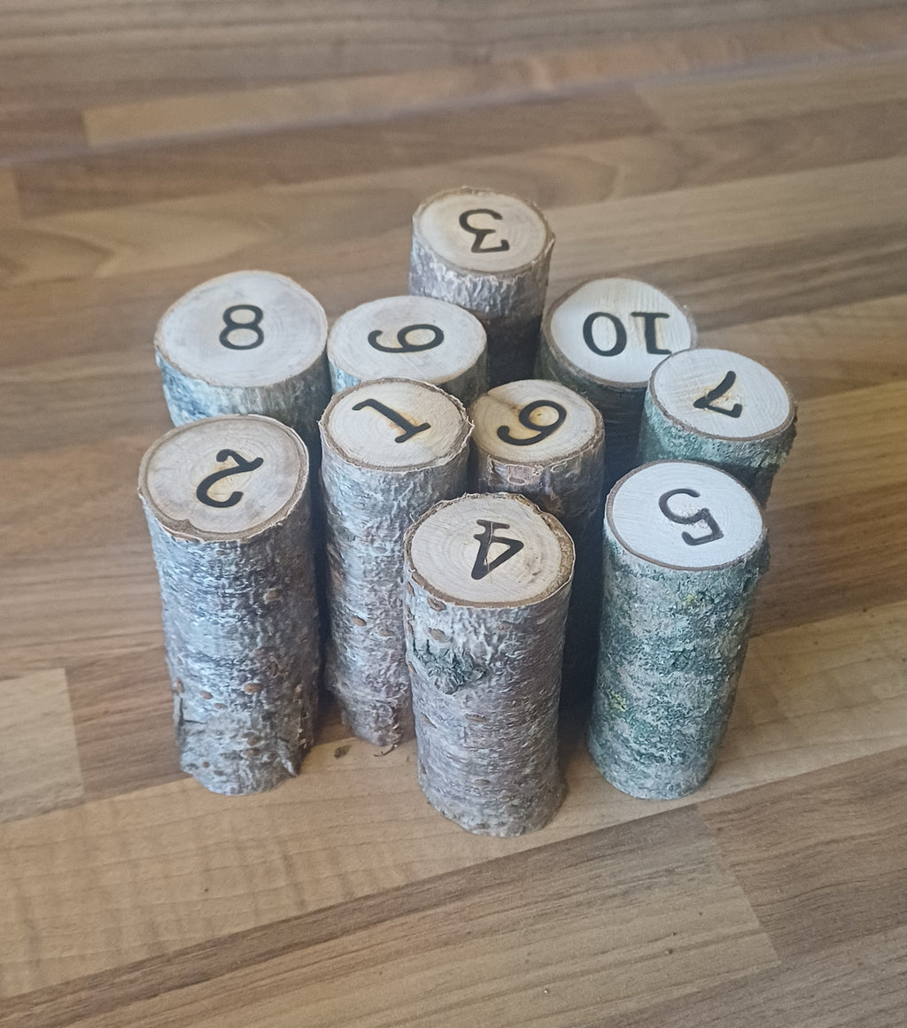1–10 Tall Number Logs