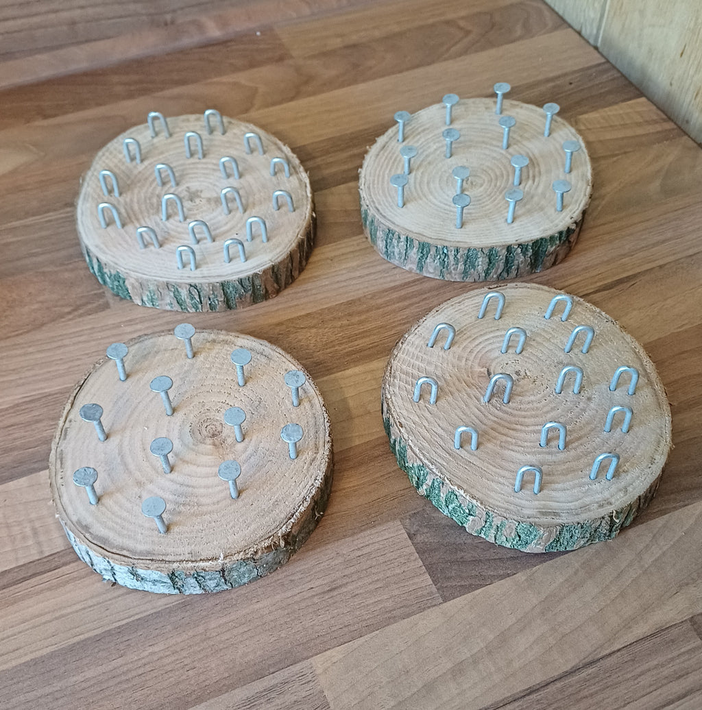 Funky Finger Log Slice Boards – Set of 4