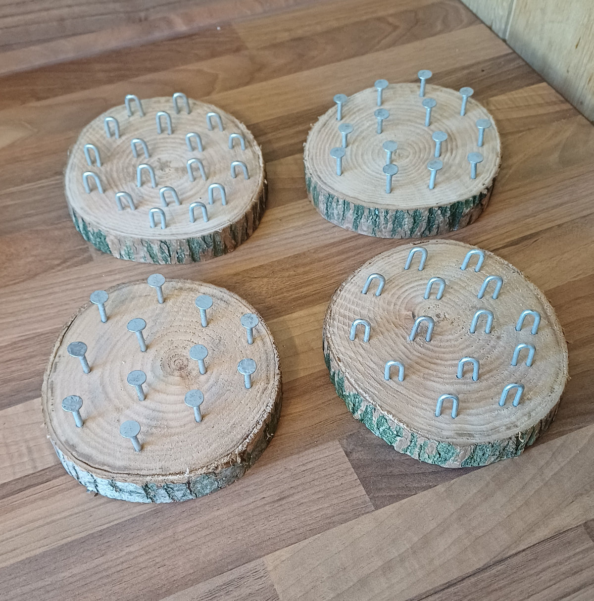 Funky Finger Log Slice Boards – Set of 4