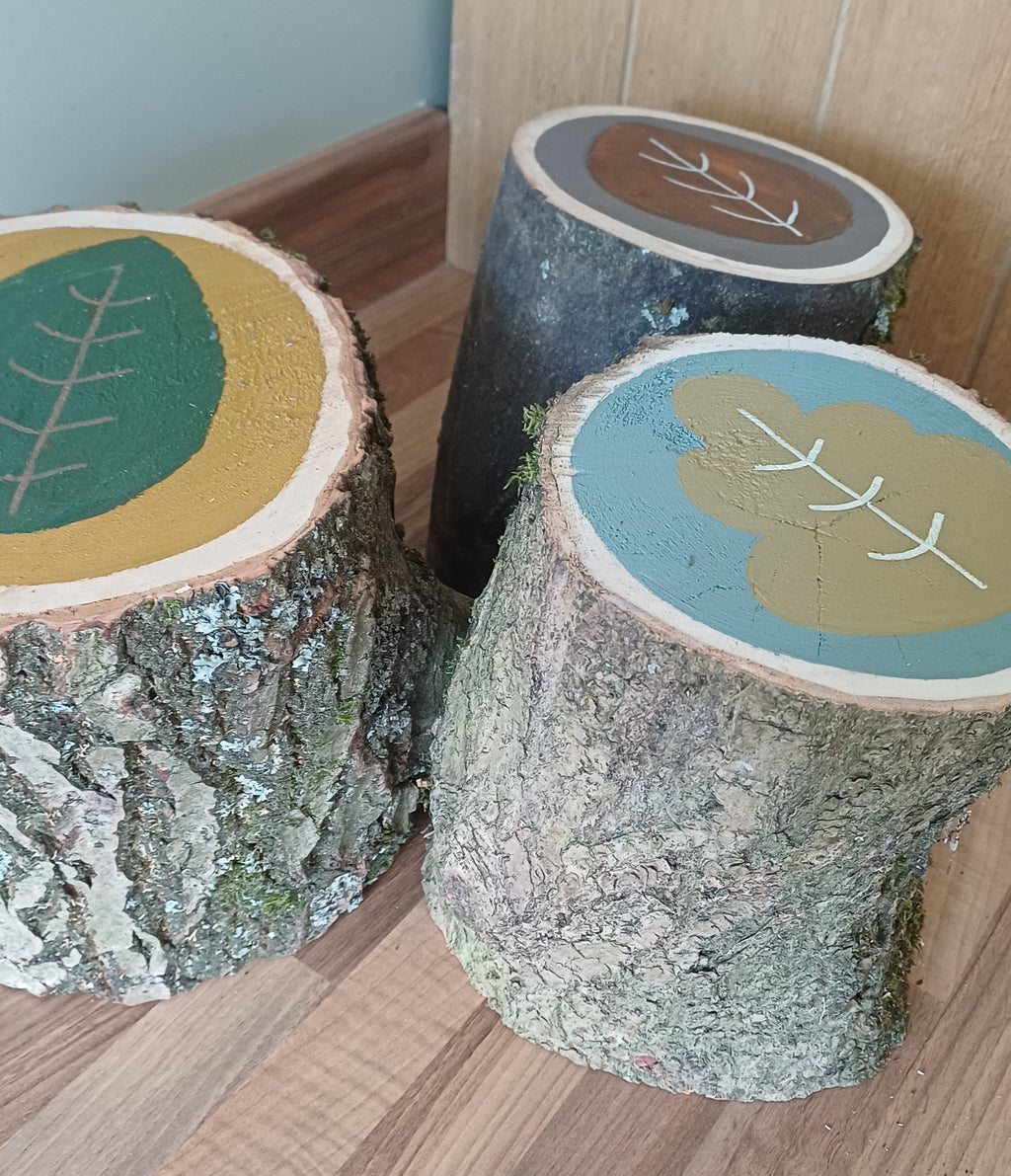 Autumn Leaf Stools - Set of 3