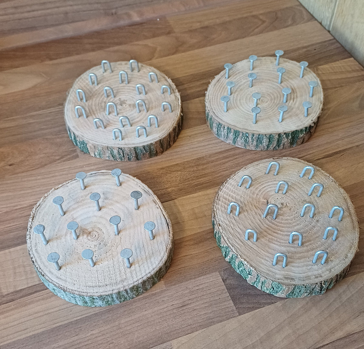 Funky Finger Log Slice Boards – Set of 4