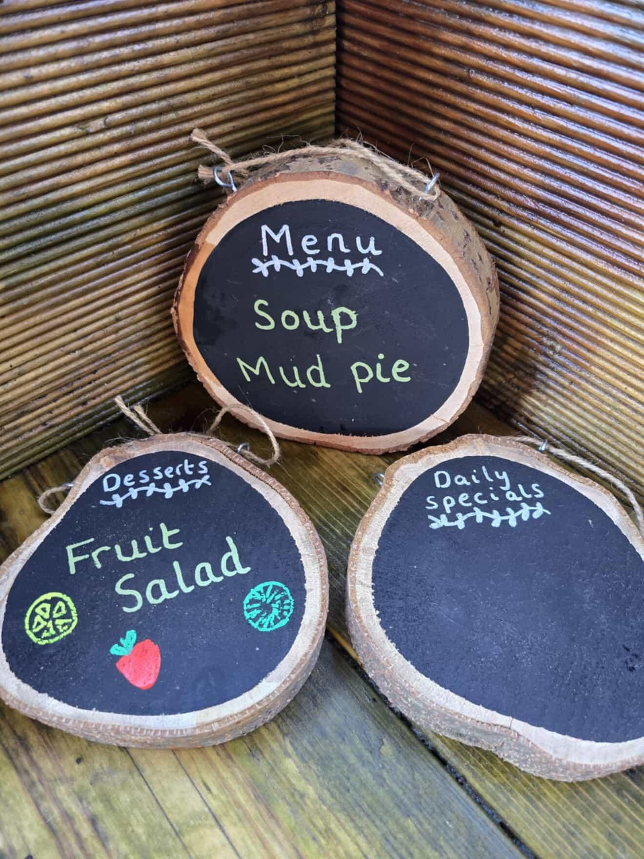 Mud Kitchen Chalkboards - Set of 3