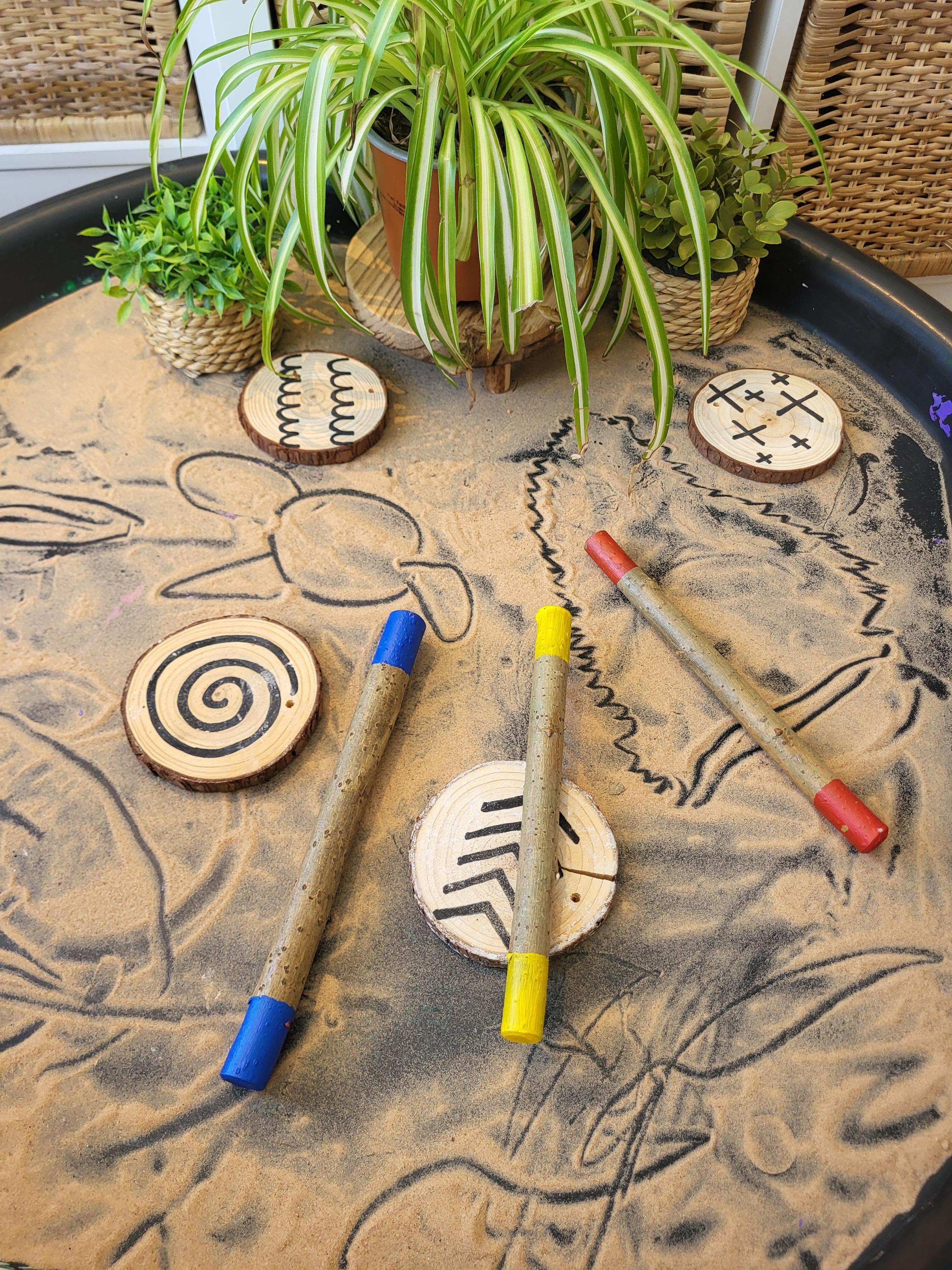 Natural Mark Making Sticks