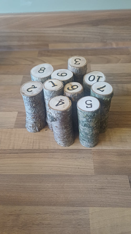 1–10 Tall Number Logs