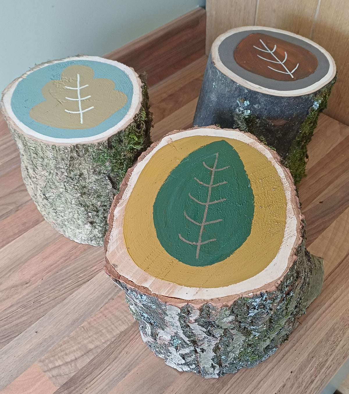 Autumn Leaf Stools - Set of 3