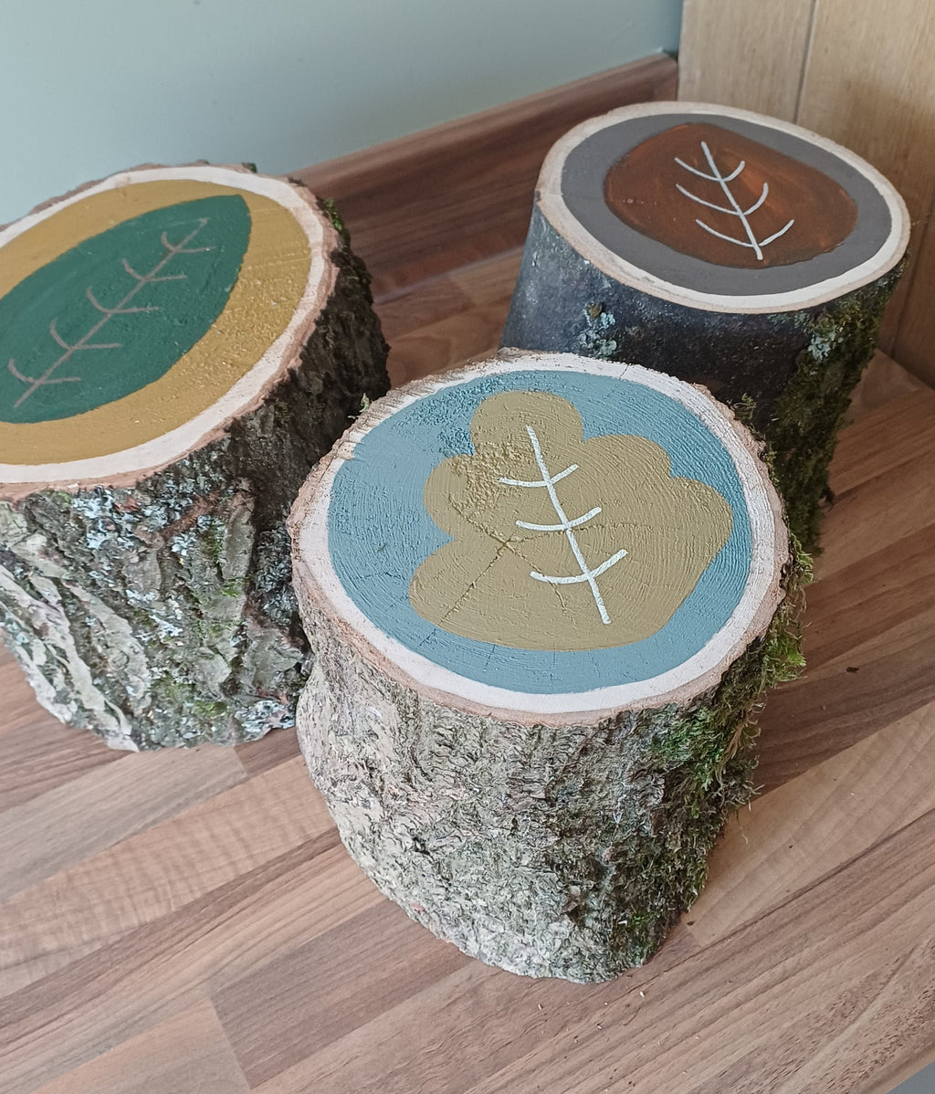 Autumn Leaf Stools - Set of 3