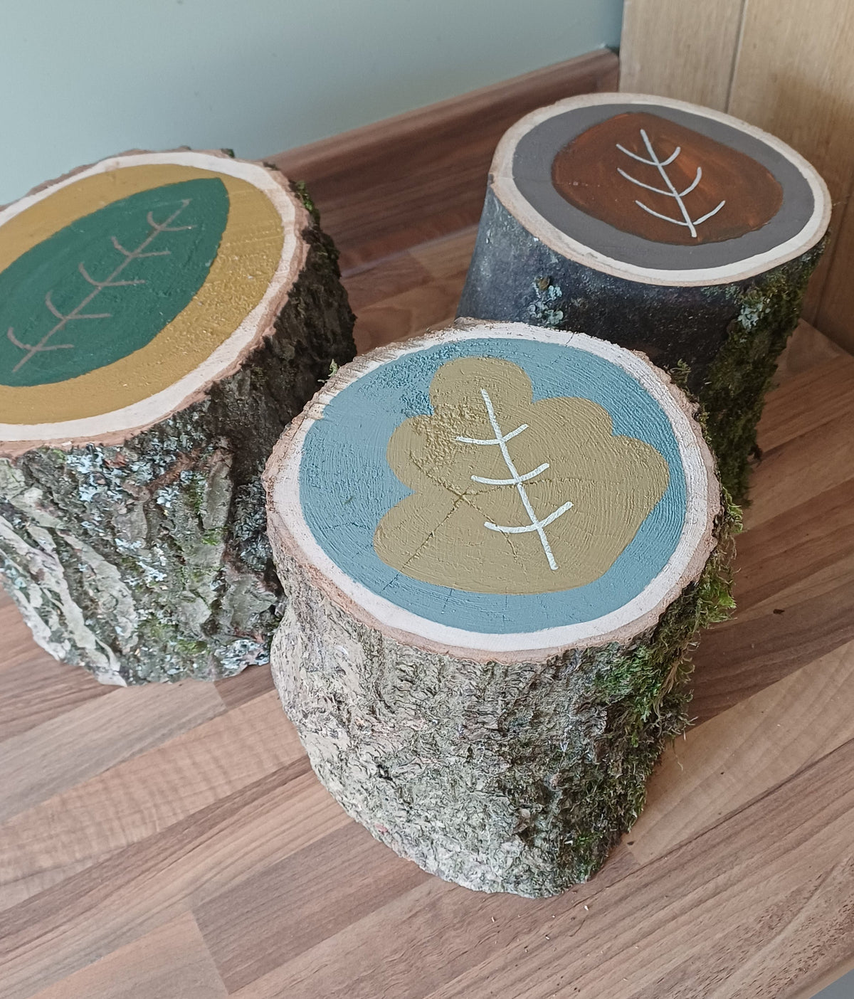 Autumn Leaf Stools - Set of 3