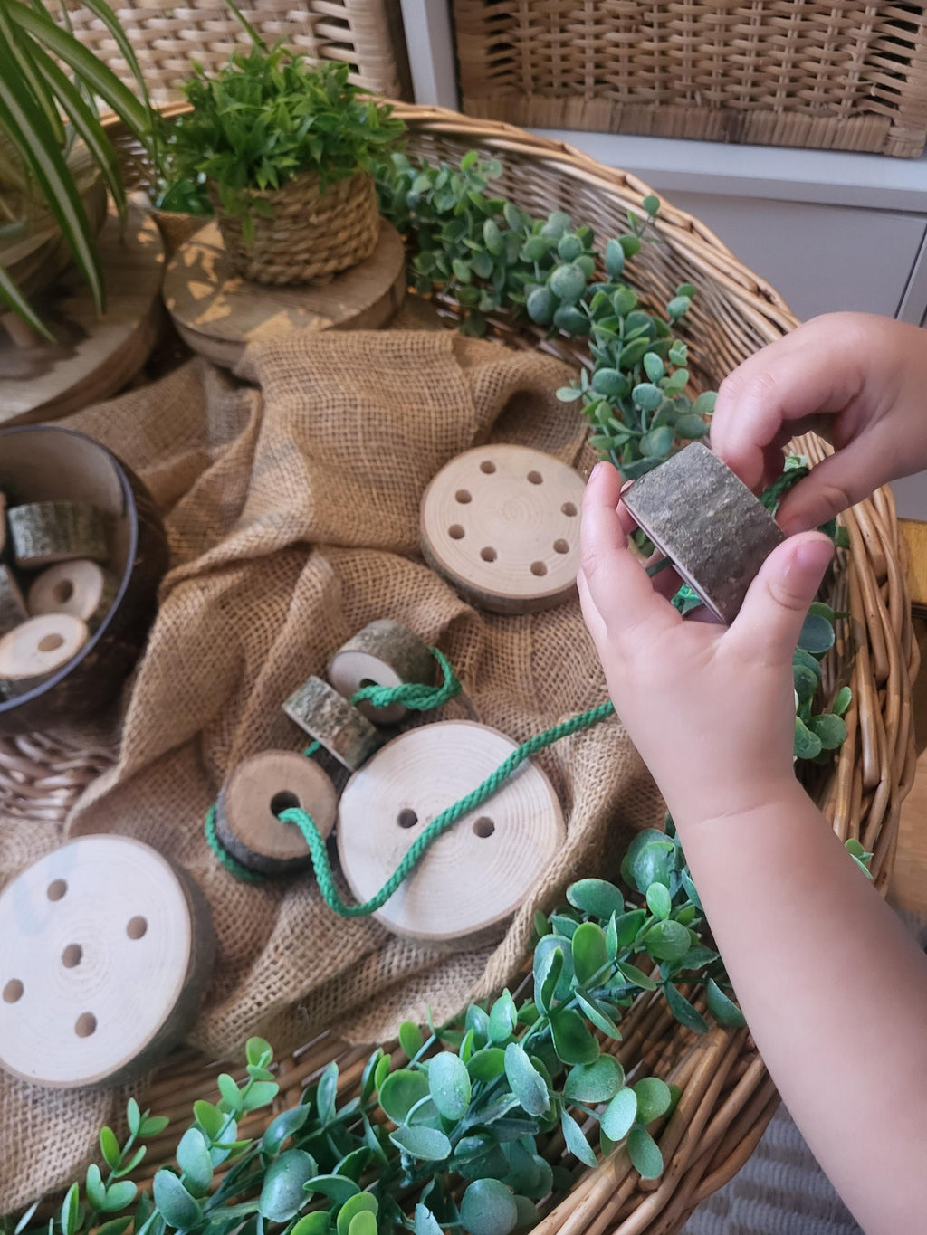 Threading Logs Natural Log Slice Threading Set 2 – Mrs K's Tree House